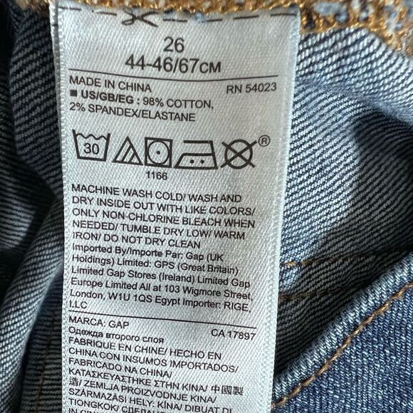 Gap denim jean shorts 5inch light indigo size 26 - Picture 10 of 13